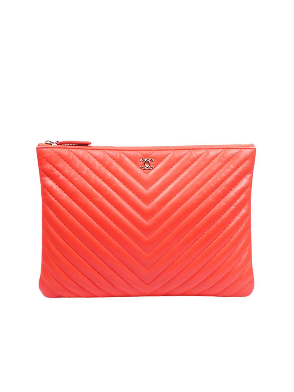 Chanel Caviar Chevron Clutch Bag #353114F89B